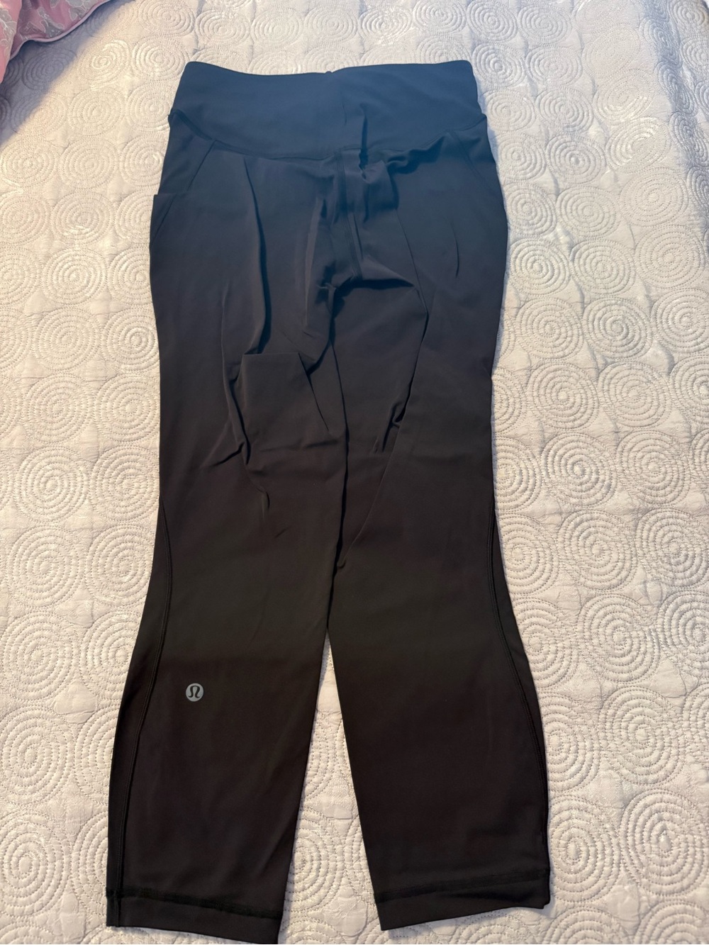 lululemon athletica Black Cropped Flare Leggings